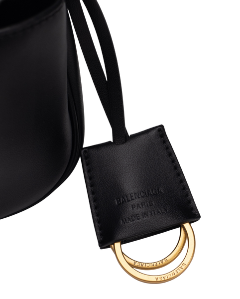 Cумка Balenciaga Rodeo Sling Pochette in Black Smooth Calfskin/Aged-Gold Hardware 012591 фото