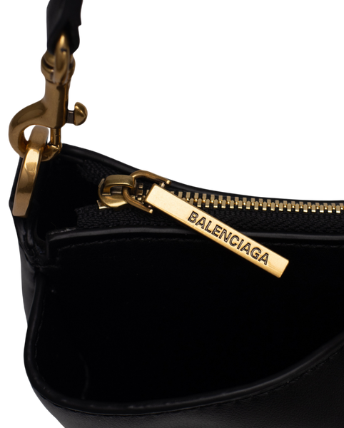 Cумка Balenciaga Rodeo Sling Pochette in Black Smooth Calfskin/Aged-Gold Hardware 012591 фото