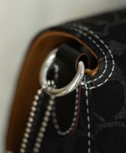 Сумка Coach Soft Tabby Shoulder Bag in Signature Black Denim 0585 фото
