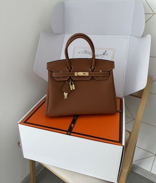 Сумка Hermes Birkin 30 in Gold Togo Leather/Gold Hardware 429 фото