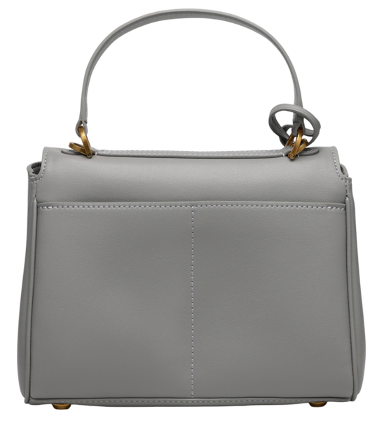 Сумка Balenciaga Rodeo Handbag Mini in Grey Smooth Calfskin/Gold Hardware 406 фото
