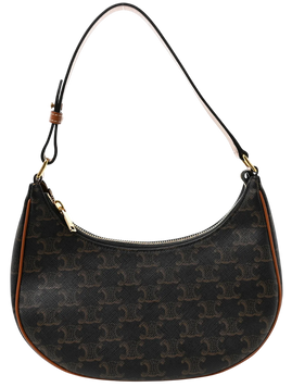 Сумка Celine Medium Ava Shoulder Bag in Triomphe Canvas and Calfskin Leather Brown/Tan 0308 фото