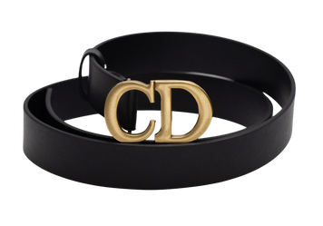 Ремінь Dior Saddle Belt Black Ultrasmooth Calfskin Gold 66136 фото