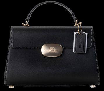 Сумка Coach Eliza Top Handle Bag in Leather Black 0462 фото