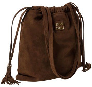 Сумка Miu Miu Joie Suede Bag in Brown 414 фото