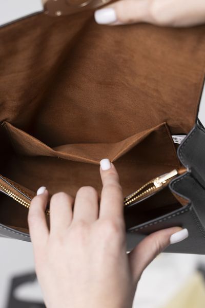 Сумка Coach Eliza Top Handle Bag in Leather Black 0462 фото