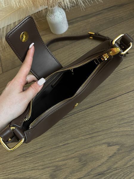 Cумка Miu Miu Leather Hobo Bag in Brown 99528 фото