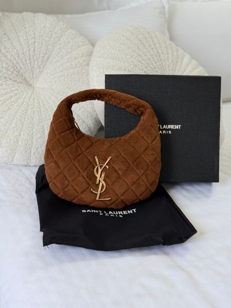 Сумка Saint Laurent Icarino In Quilted Suede Caramel Cognac 0191 фото