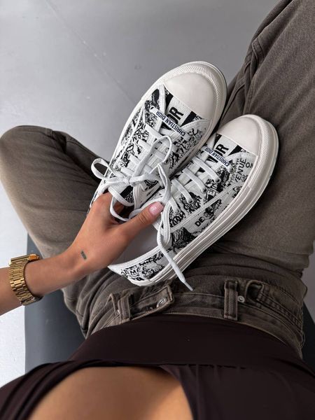 Жіночі кеди Dior Walk'N'Dior Platform White/Black Premium 37 D010 фото