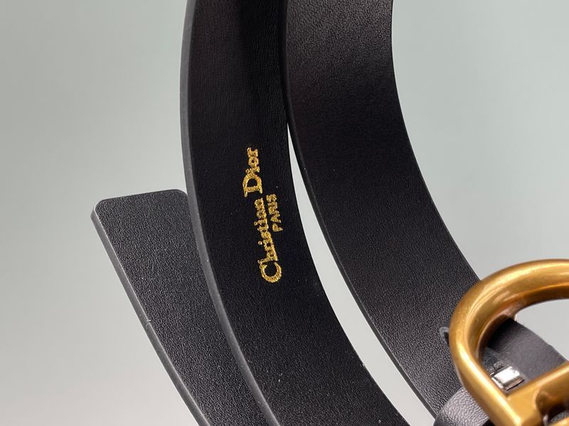 Ремінь Dior Saddle Belt Black Ultrasmooth Calfskin Gold 66136 фото