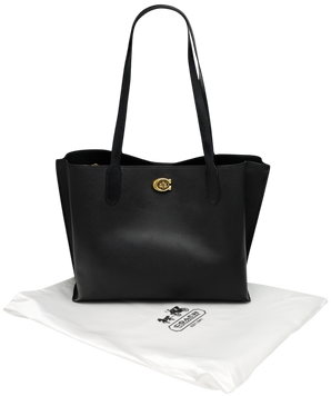 Сумка Coach Willow Tote 34 in Leather Black 991066 фото