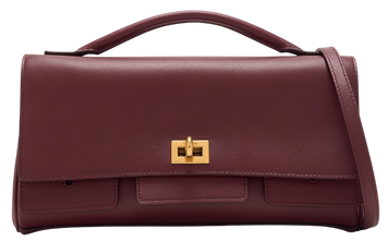 Сумка Balenciaga Bel Air Small Clutch in Burgundy Smooth Calfskin/Aged-Gold Hardware 501 фото