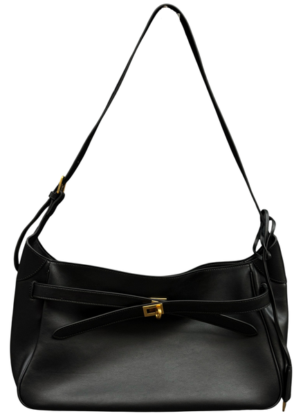 Сумка Balenciaga Bel Air Shoulder Bag Small in Black Smooth Calfskin/Aged-Gold Hardware 12592 фото