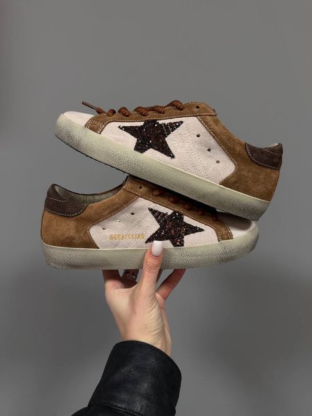 Жіночі кеди Golden Goose Superstar Sneakers in Taupe/Brown Suede 36 1536 фото