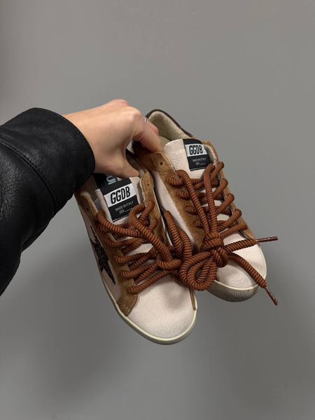 Жіночі кеди Golden Goose Superstar Sneakers in Taupe/Brown Suede 36 1536 фото