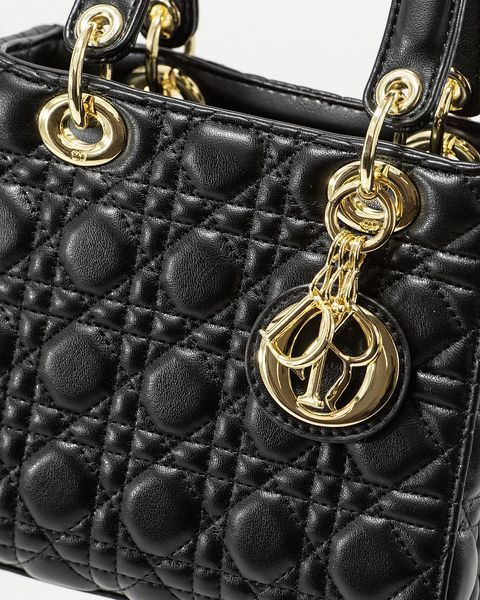 Сумка Christian Dior Small Lady Dior My ABCDior Bag in Black Cannage Lambskin/Gold Hardware 434 фото