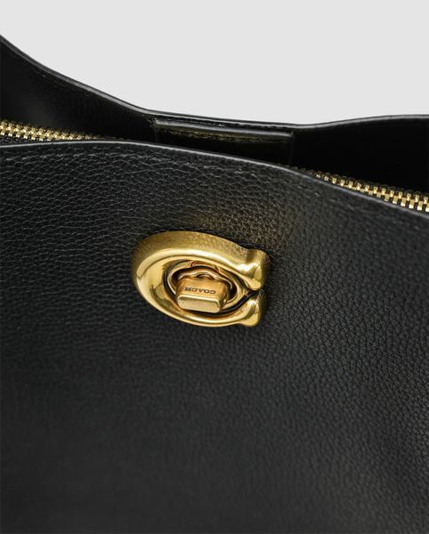 Сумка Coach Willow Tote 34 in Leather Black 991066 фото