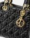 Сумка Christian Dior Small Lady Dior My ABCDior Bag in Black Cannage Lambskin/Gold Hardware 434 фото 3