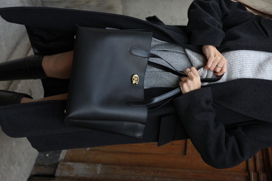 Сумка Coach Willow Tote 34 in Leather Black 991066 фото