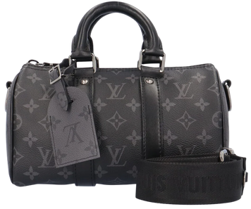 Сумка Louis Vuitton Keepall Bandouli&egrave;re 25 in Monogram Eclipse Reverse Canvas 0741 фото