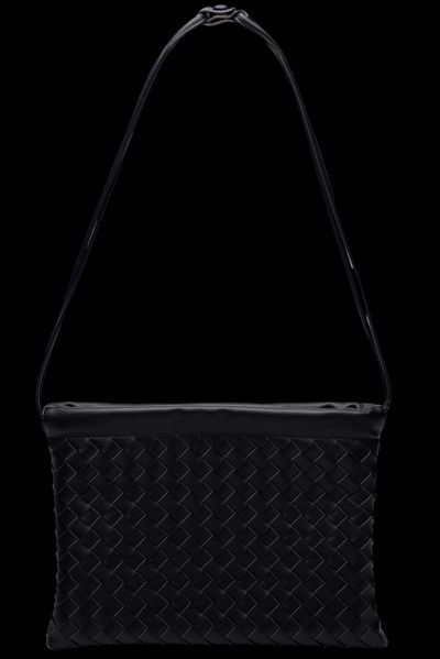 Сумка Bottega Veneta Vintage Leather Intrecciato Crossbody Bag Black 99638 фото