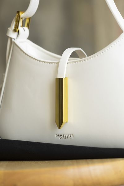 Сумка DeMellier The Tokyo Shoulder Bag in Smooth Leather White 0517 фото