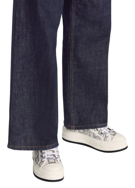 Женские кеды Dior Walk'n'Dior Platform Sneakers in Grey Stone Oblique Embroidered Cotton Premium Quality 36 0003 фото