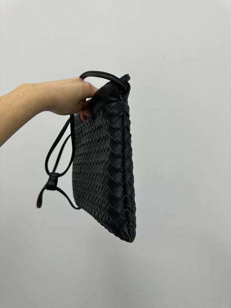 Сумка Bottega Veneta Vintage Leather Intrecciato Crossbody Bag Black 99638 фото
