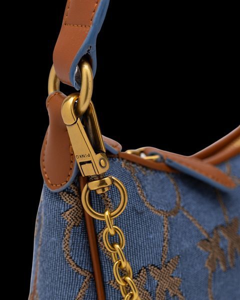 Сумка Pinko Love Mini Half Moon Denim 99215 фото