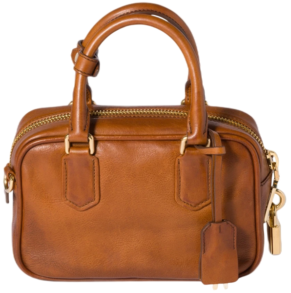 Сумка Miu Miu Arcadie Leather Top-Handle Bag in Cognac Брендовая женская сумка Miu Miu Arcadie Leather Top-Handle Bag in Cognac 476 фото
