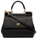 Сумка Dolce & Gabbana Sicily Medium Bag in Black Dauphine Calfskin 19015 фото 1