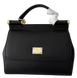 Сумка Dolce & Gabbana Sicily Medium Handbag in Black Dauphine Calfskin Premium Quality 19015 фото 1