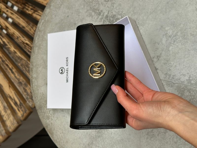 Кошелек Michael Kors Large Wallet Smooth Skin Black 88180 фото
