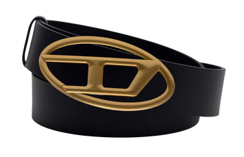 Ремінь Diesel Slim Glittery Belt with Oval D Gold Buckle 66134 фото