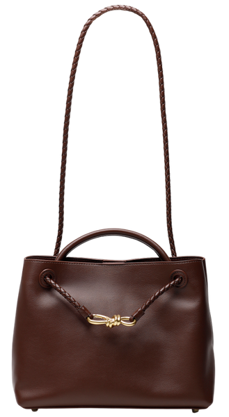 Сумка Bottega Veneta Andiamo Medium Leather Tote Bag in Brown 99639 фото
