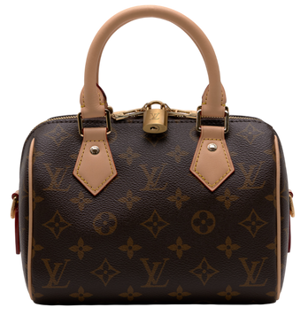 Сумка Louis Vuitton Speedy Bandouliere 20 in Monogram Canvas/Gold Hardware/Fuchsia Strap 1055 фото