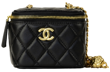 Cумка Chanel Pearl Crush Mini Vanity Bag in Black Quilted Lambskin 393 фото