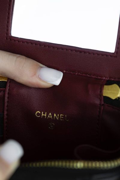 Cумка Chanel Pearl Crush Mini Vanity Bag in Black Quilted Lambskin 393 фото