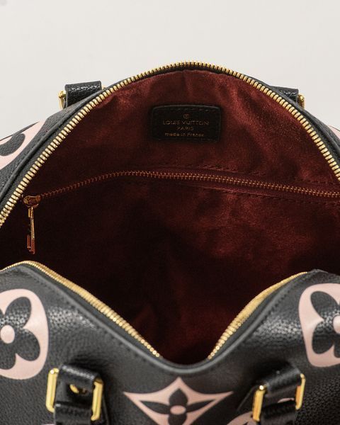 Сумка Louis Vuitton Speedy Bandouli&egrave;re 25 in Bicolour Monogram Empreinte Leather Black/Beige 1015 фото