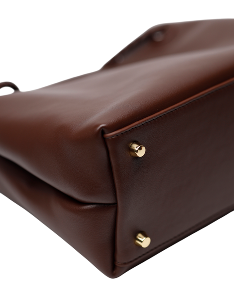 Сумка Bottega Veneta Andiamo Medium Leather Tote Bag in Brown 99639 фото