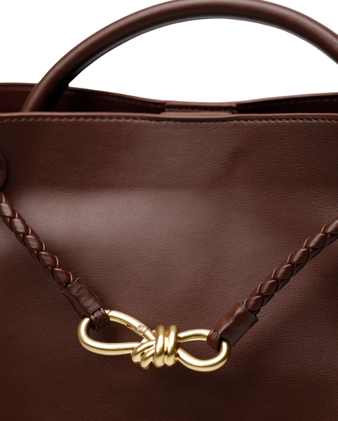 Сумка Bottega Veneta Andiamo Medium Leather Tote Bag in Brown 99639 фото