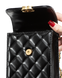 Cумка Chanel Pearl Crush Phone Case With Chain Lambskin Black/Gold 0256 фото 9