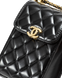 Cумка Chanel Pearl Crush Phone Case With Chain Lambskin Black/Gold 0256 фото 7