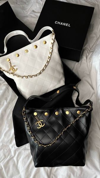 Сумка Chanel Chain Hobo Bucket Bag Black/Gold 9579 фото