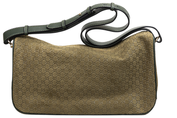 Сумка Gucci Half Horsebit Medium Shoulder Bag in Olive Suede GG Monogram Premium Quality 0619 фото