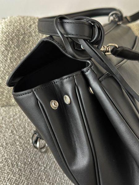 Cумка Balenciaga Rodeo Handbag Medium in Black Smooth Calfskin/Aged-Silver Hardware 0481 фото