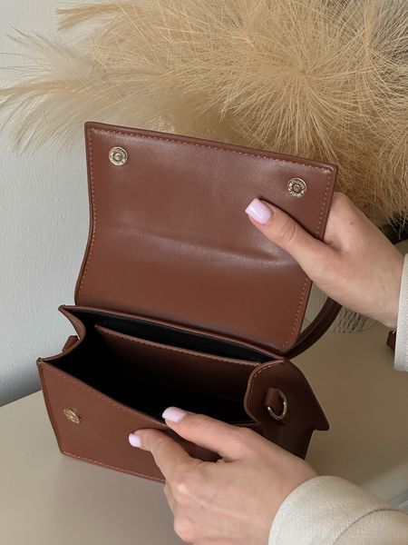 Сумка Jacquemus Le Chiquito Noeud Bag in Brown Leather 0491 фото
