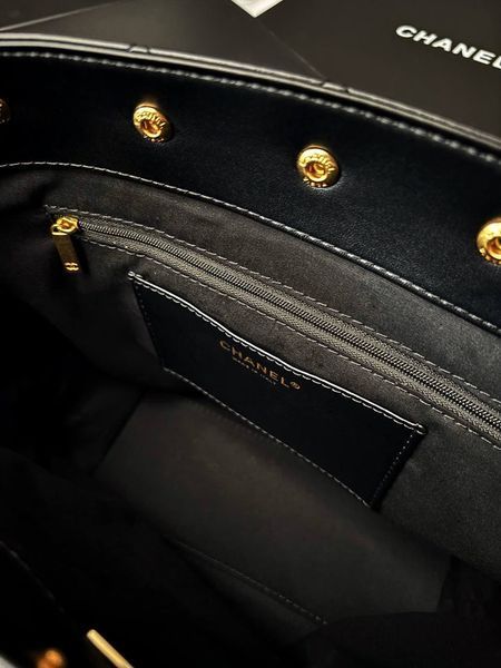 Сумка Chanel Chain Hobo Bucket Bag Black/Gold 9579 фото