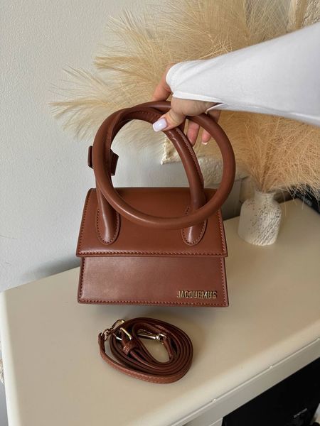 Сумка Jacquemus Le Chiquito Noeud Bag in Brown Leather 0491 фото