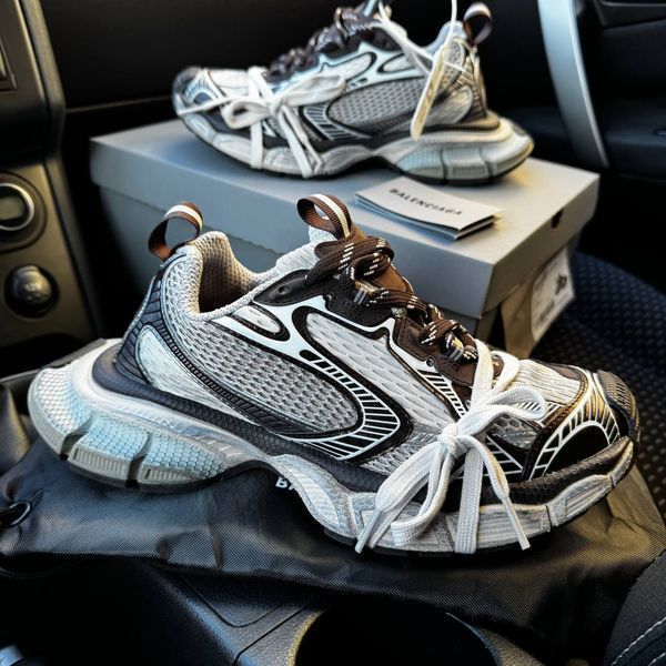 Жіночі брендові кросівки Balenciaga 3XL Extreme Lace Sneakers in Brown/Grey/Beige 36 006 фото
